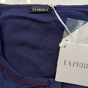 LA PERLA CMNCOBELINDA SIZE XS MADE ITALY BRAND NEW NAVY BLUE NIGHTDRESS BURGUNDY